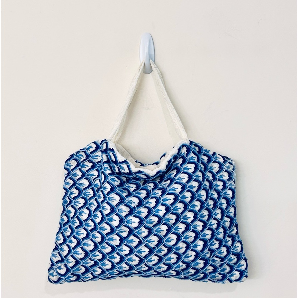 Vintage Handmade Blue Baltic Print Bag